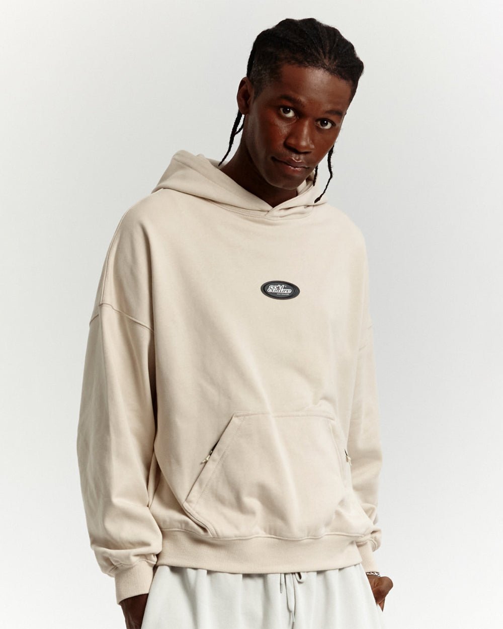 SILICONE DETAIL HOODIE ULTRA LIGHT GREY - COLD CULTURE #man