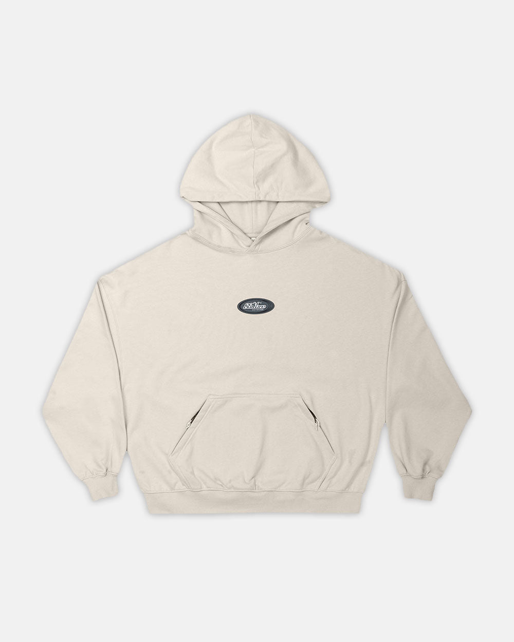 SILICONE DETAIL HOODIE ULTRA LIGHT GREY - COLD CULTURE #packshot