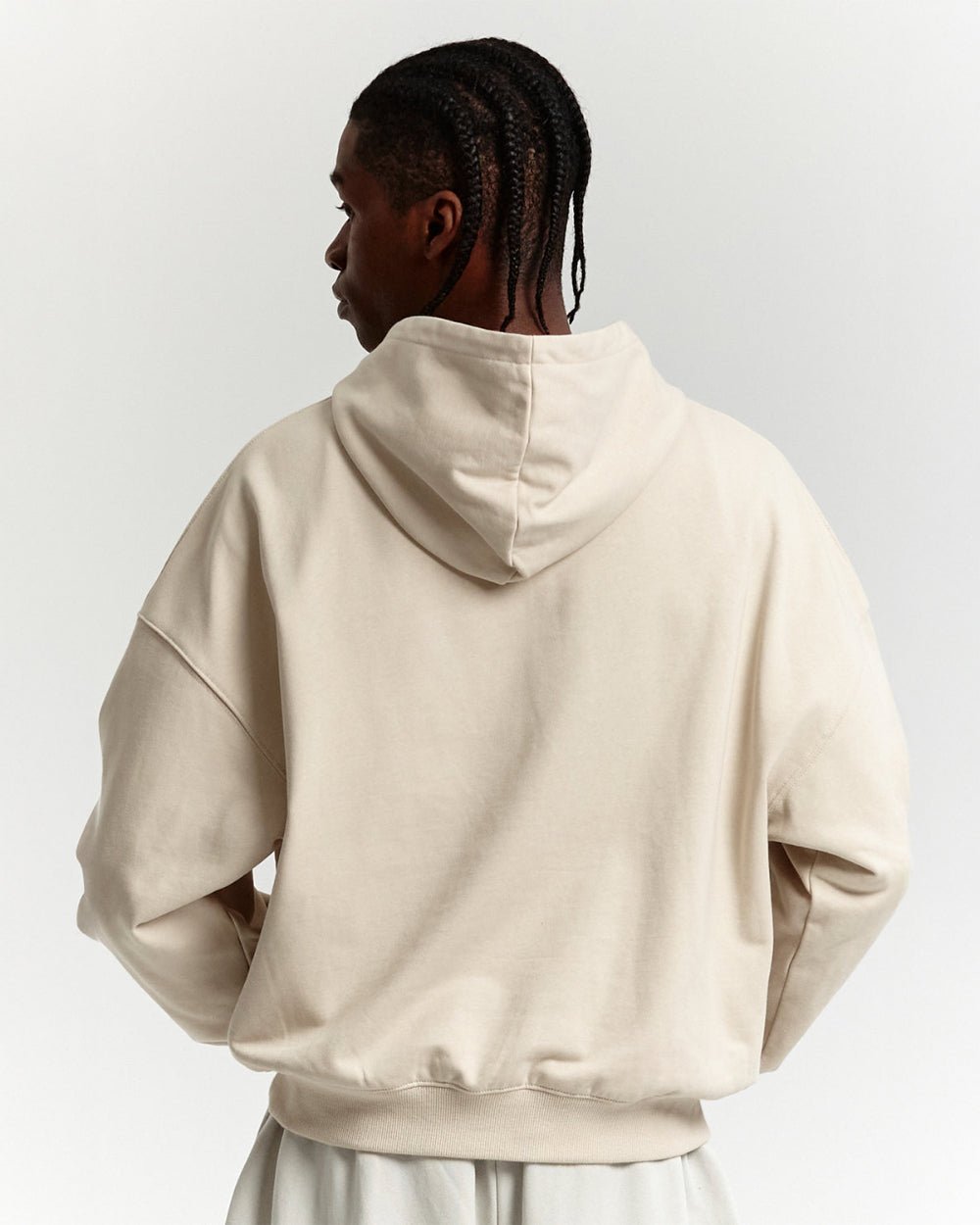 SILICONE DETAIL HOODIE ULTRA LIGHT GREY - COLD CULTURE #man