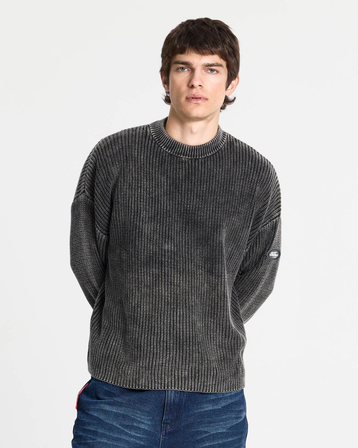 SILICONE DETAIL KNIT DARK BROWN - Cold Culture