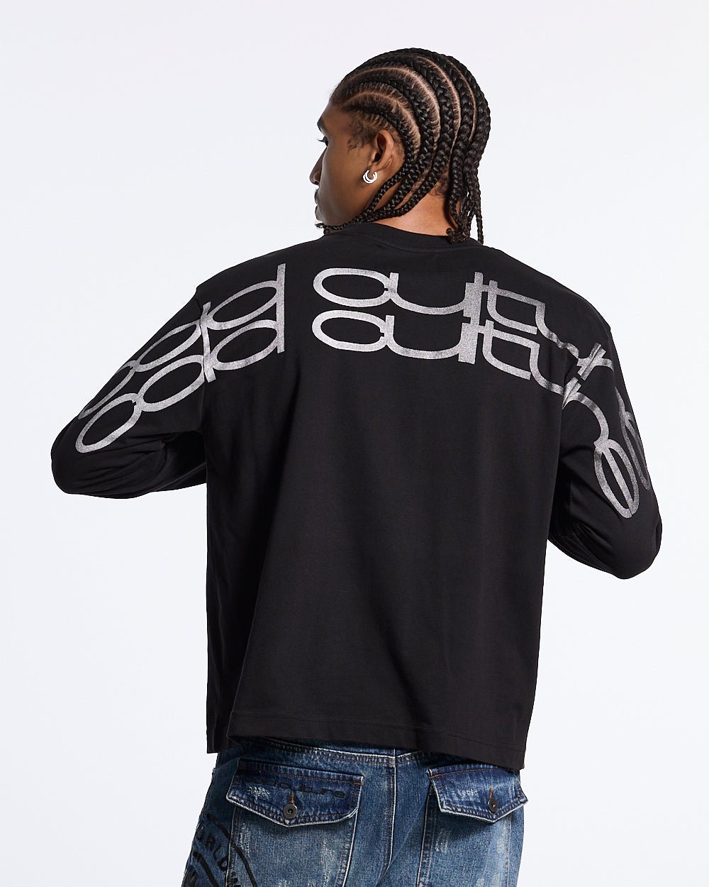SKID CURVED LONGSLEEVE BLACK - Cold Culture #man