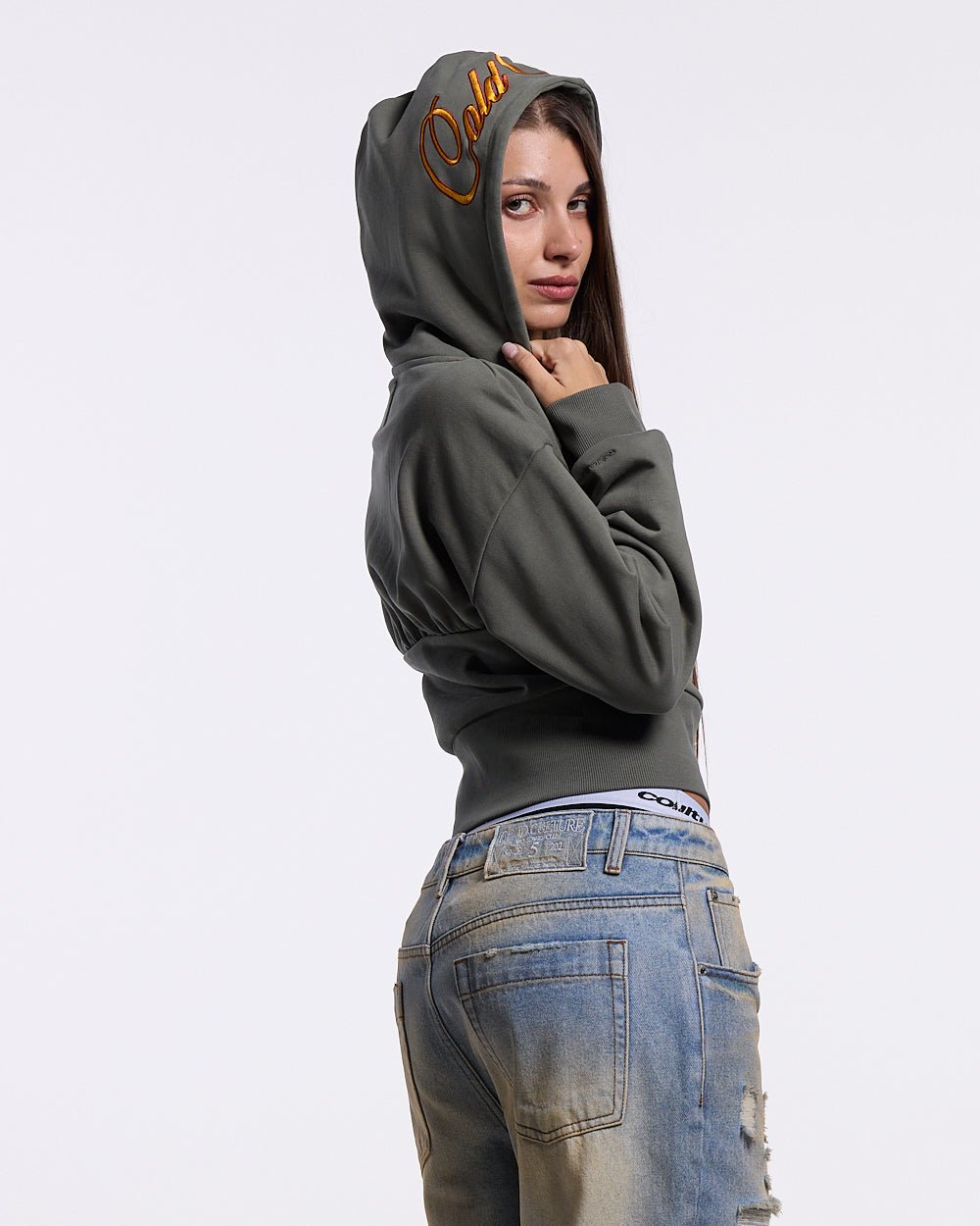 SLUGGER HOODIE MILITARY GREEN - Cold Culture #woman