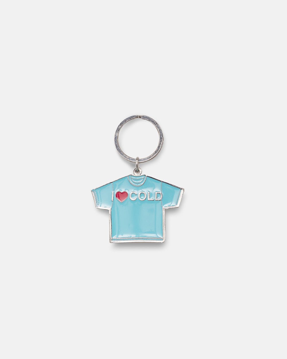 SOUVENIR CLUB KEYCHAIN - blue enamel keychain, front view - Cold Culture #packshot