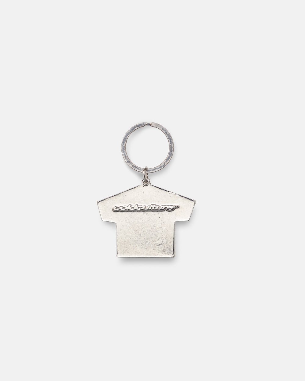 SOUVENIR CLUB KEYCHAIN - blue enamel keychain, back view - Cold Culture #packshot