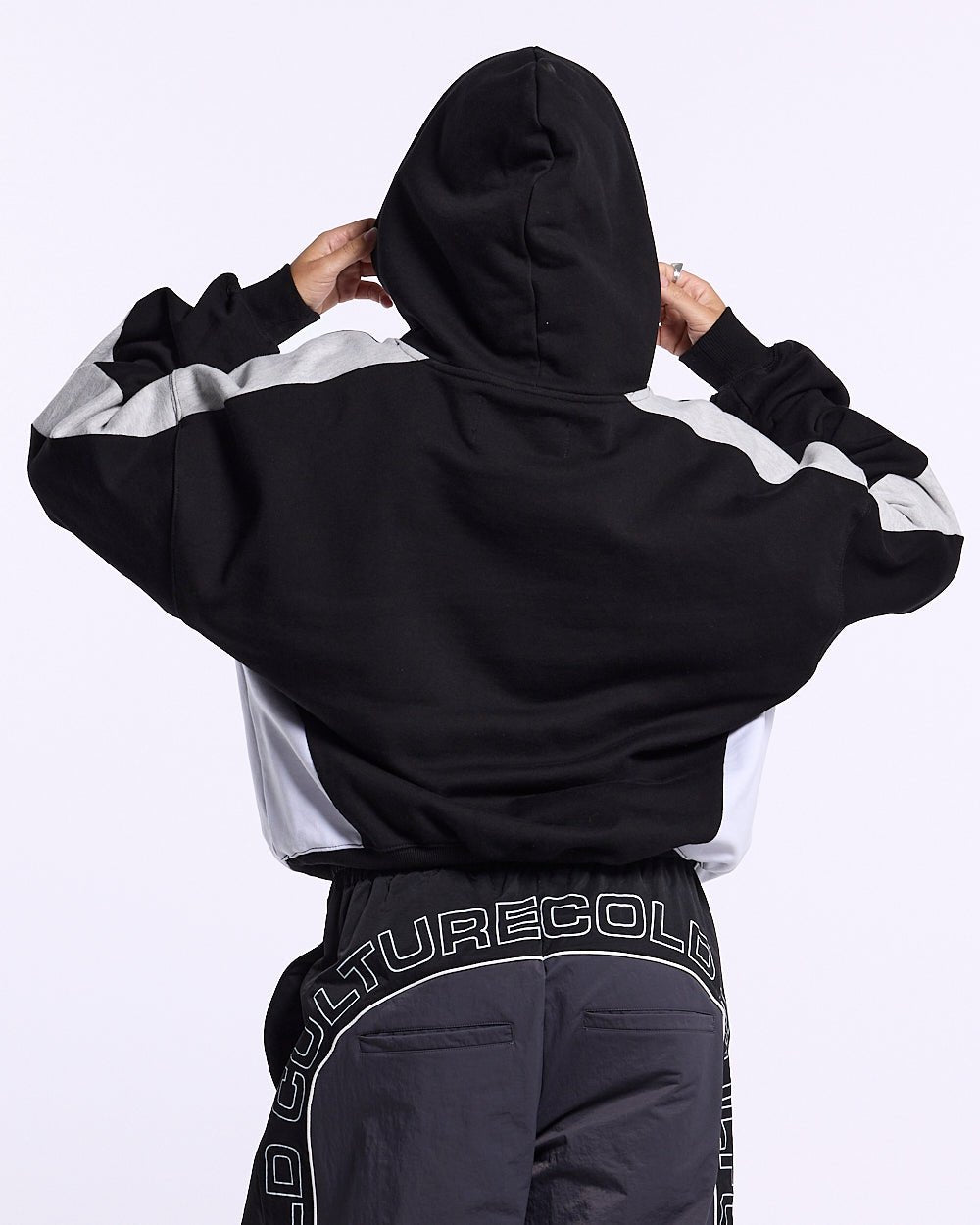 SPEED SPOKE HOODIE BLACK AND HEATHER GREY - Cold Culture
