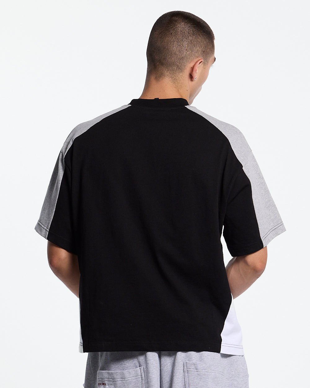 SPEED SPOKE TEE BLACK & HEATHER GREY - Cold Culture #man