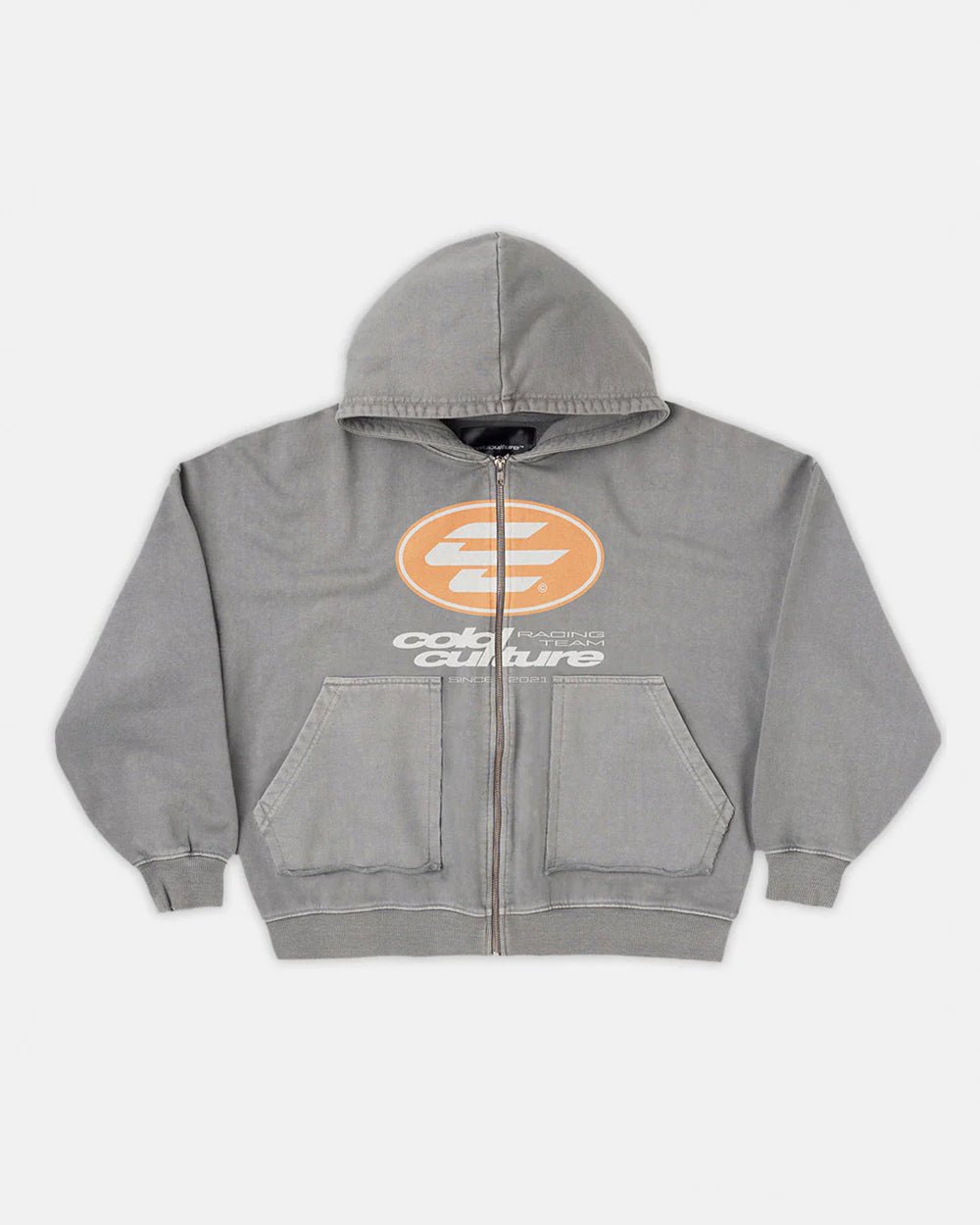 SPEED ZIP HOODIE +WASHED DUST GREY - COLD CULTURE #packshot