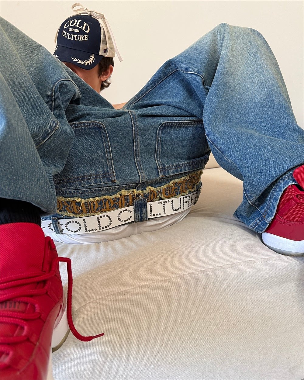 SPIKES BELT WHITE - Cold Culture