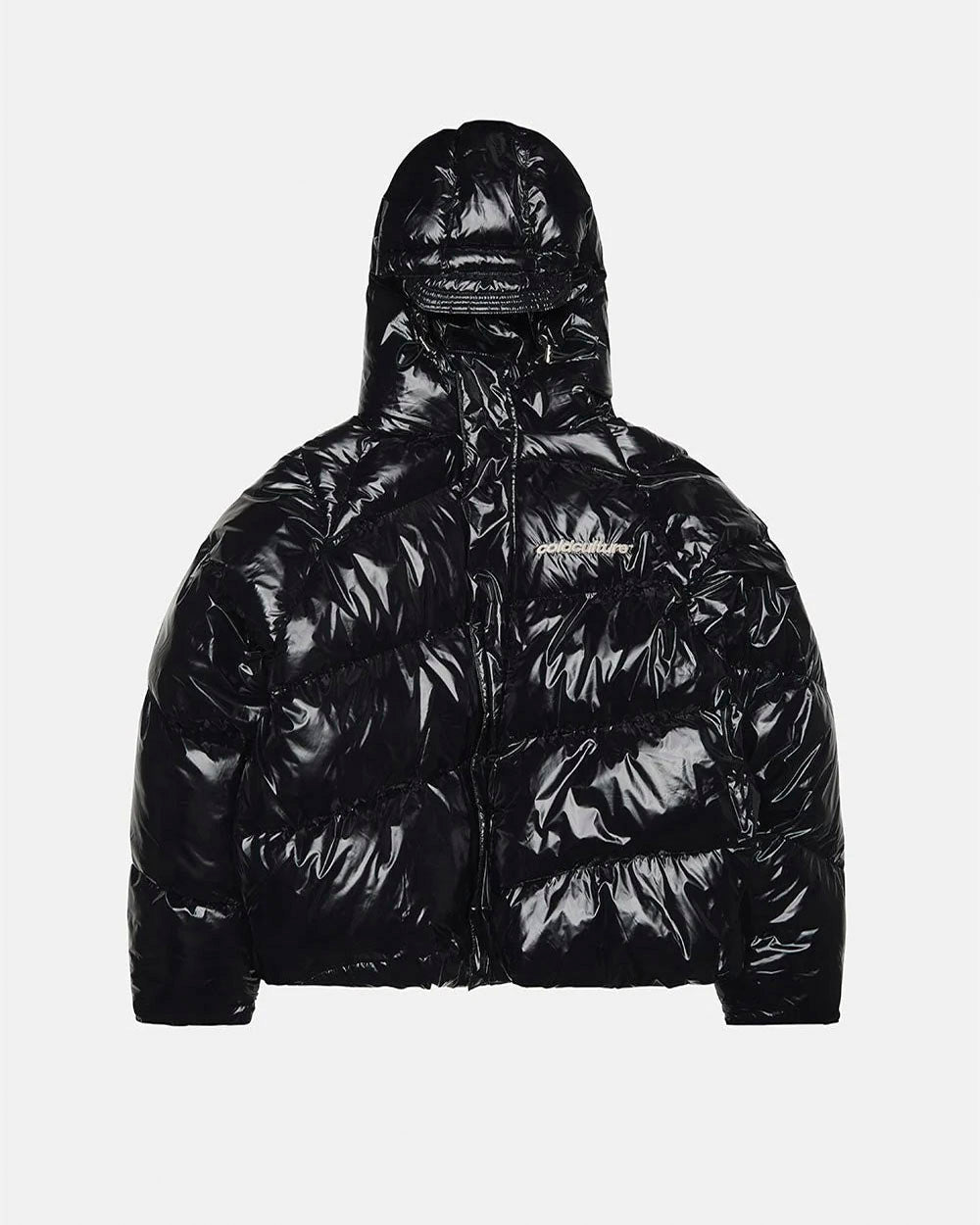 SPIRAL PUFFER GLOSSY BLACK - Cold Culture