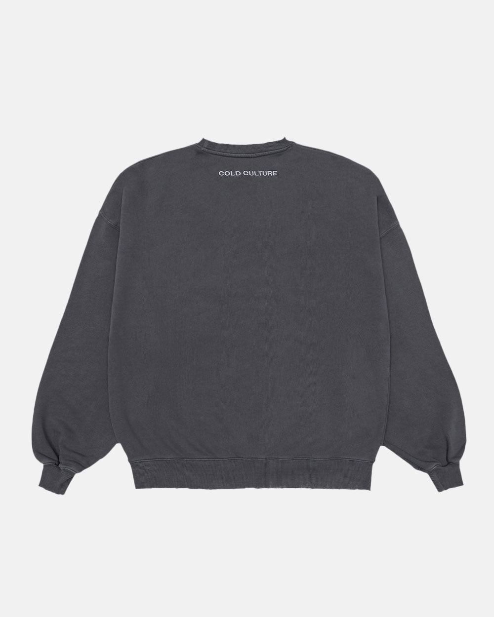 STARS CREWNECK DUST GREY - grey star print crewneck sweatshirt, back view - Cold Culture #packshot