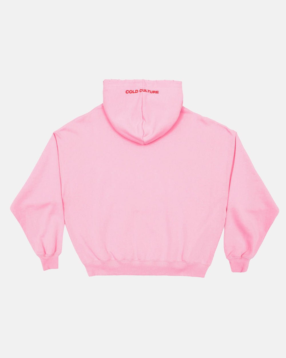 STARS HOODIE PANTHER PINK - pink oversized hoodie, back view - Cold Culture #packshot