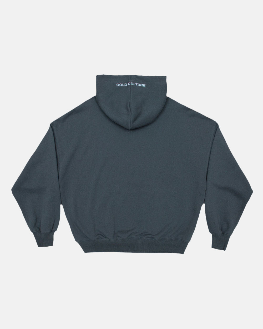STARS HOODIE SLATE BLUE - slate blue oversized hoodie, back view - Cold Culture #packshot