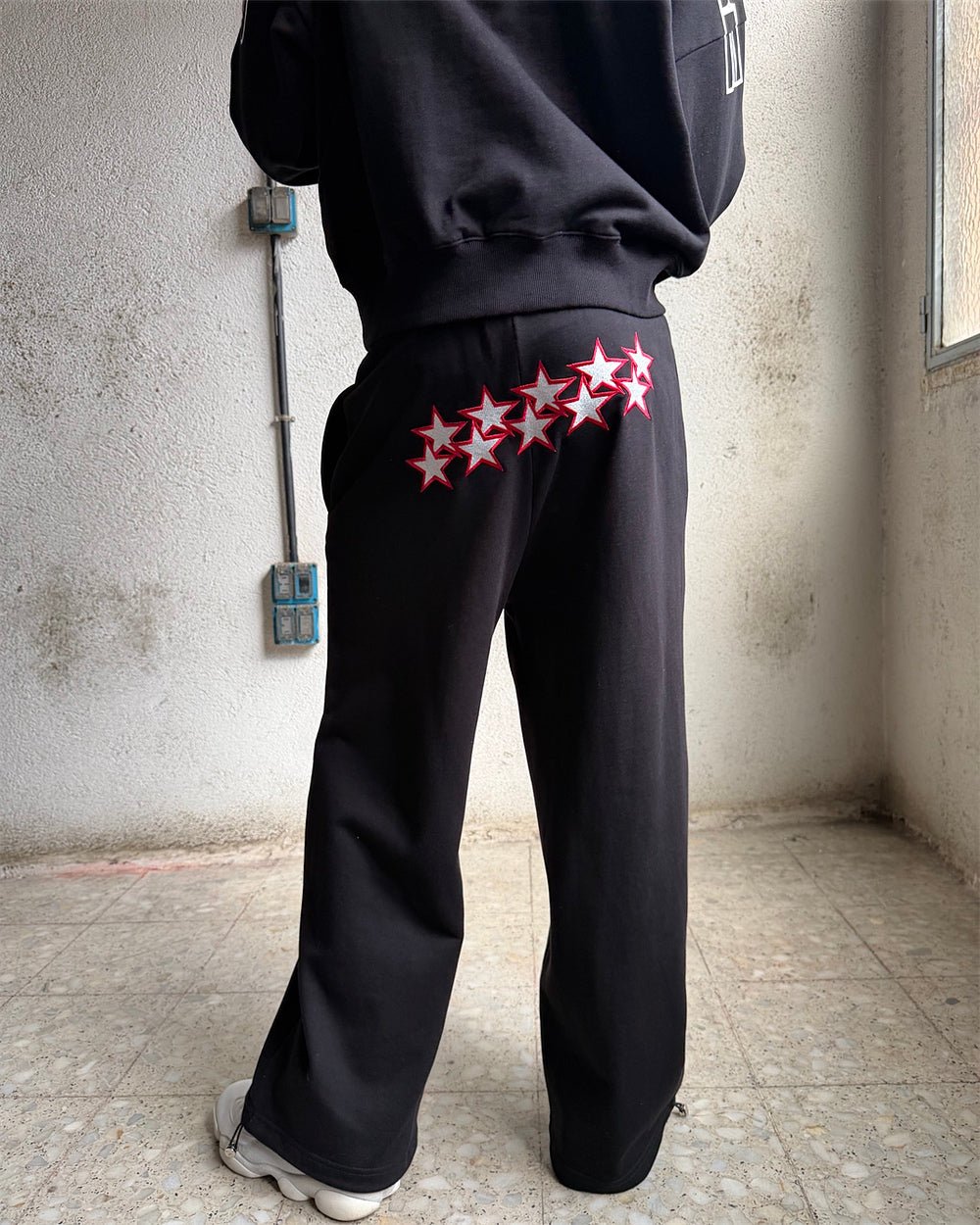 STARS SWEATPANTS BLACK - Cold Culture