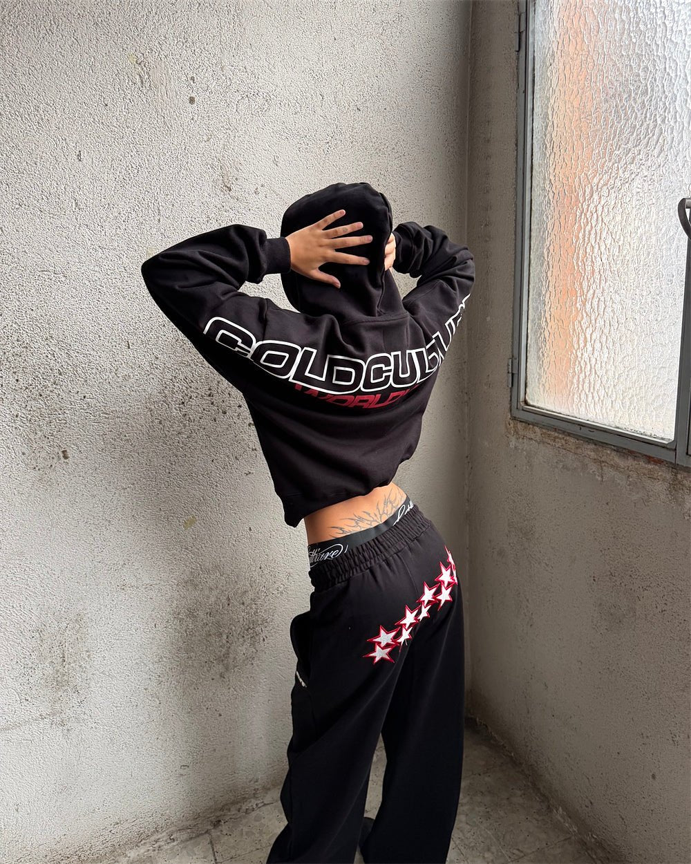 STARS SWEATPANTS BLACK - Cold Culture