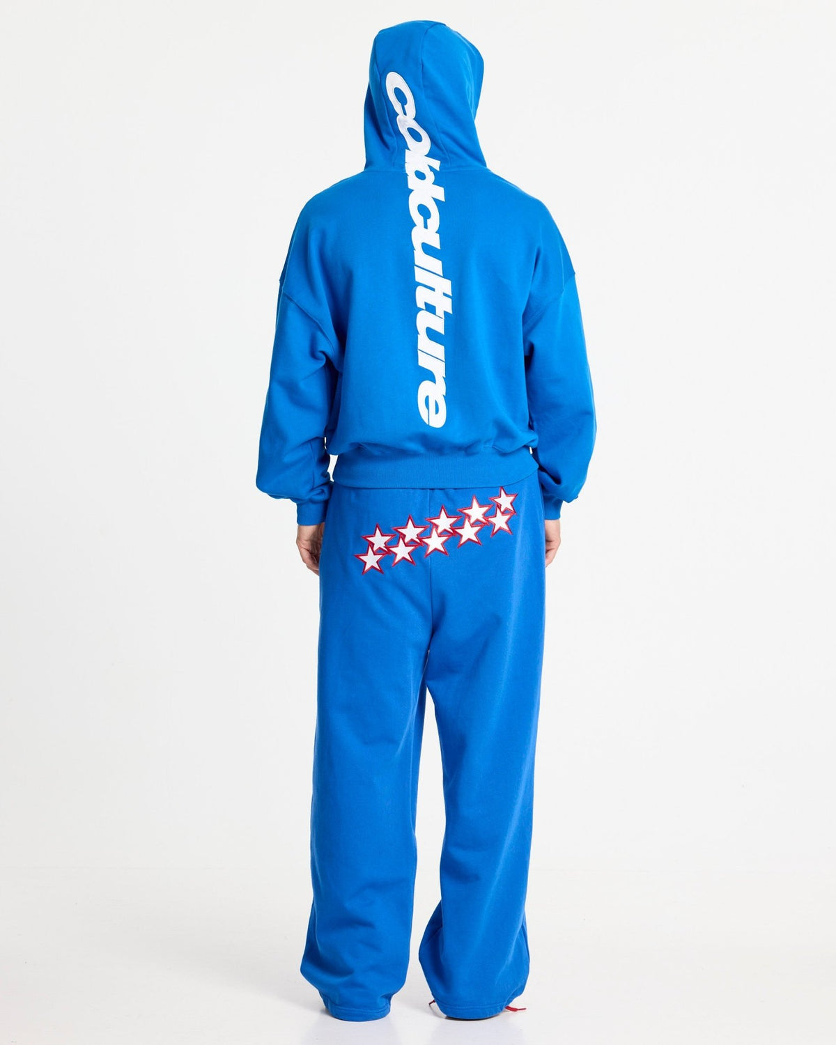 STARS SWEATPANTS BLUE - Cold Culture