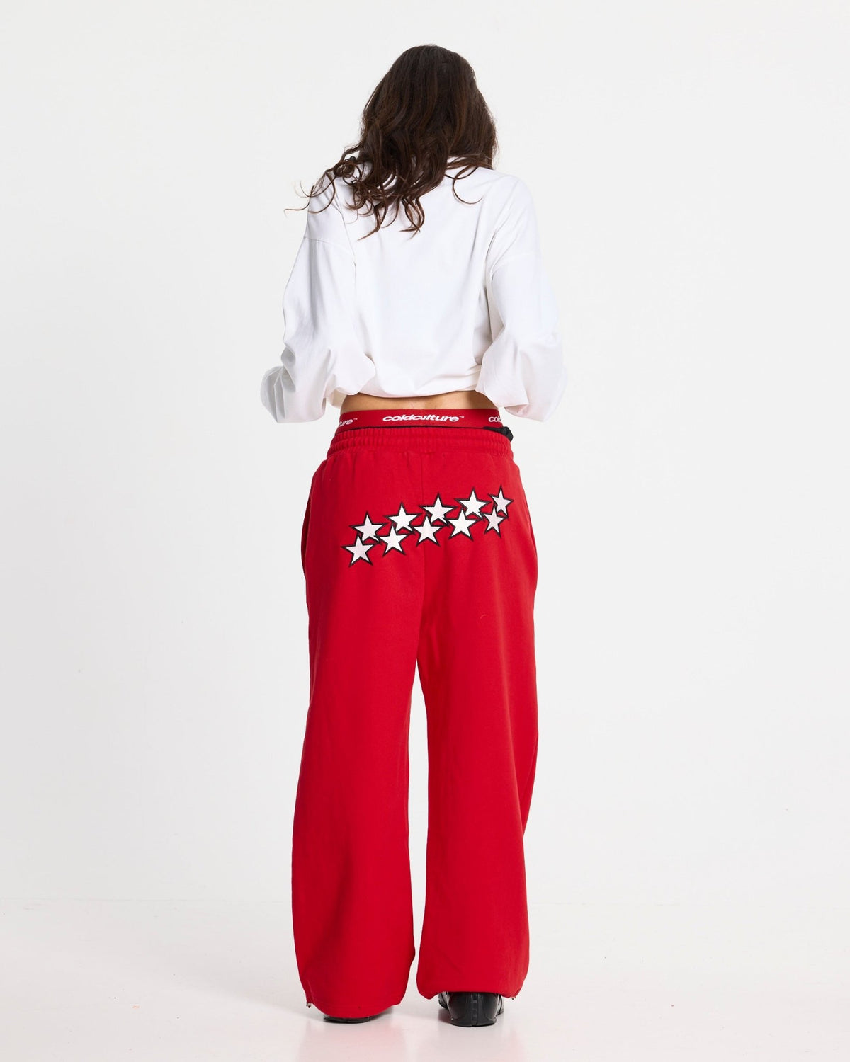 STARS SWEATPANTS RED - Cold Culture