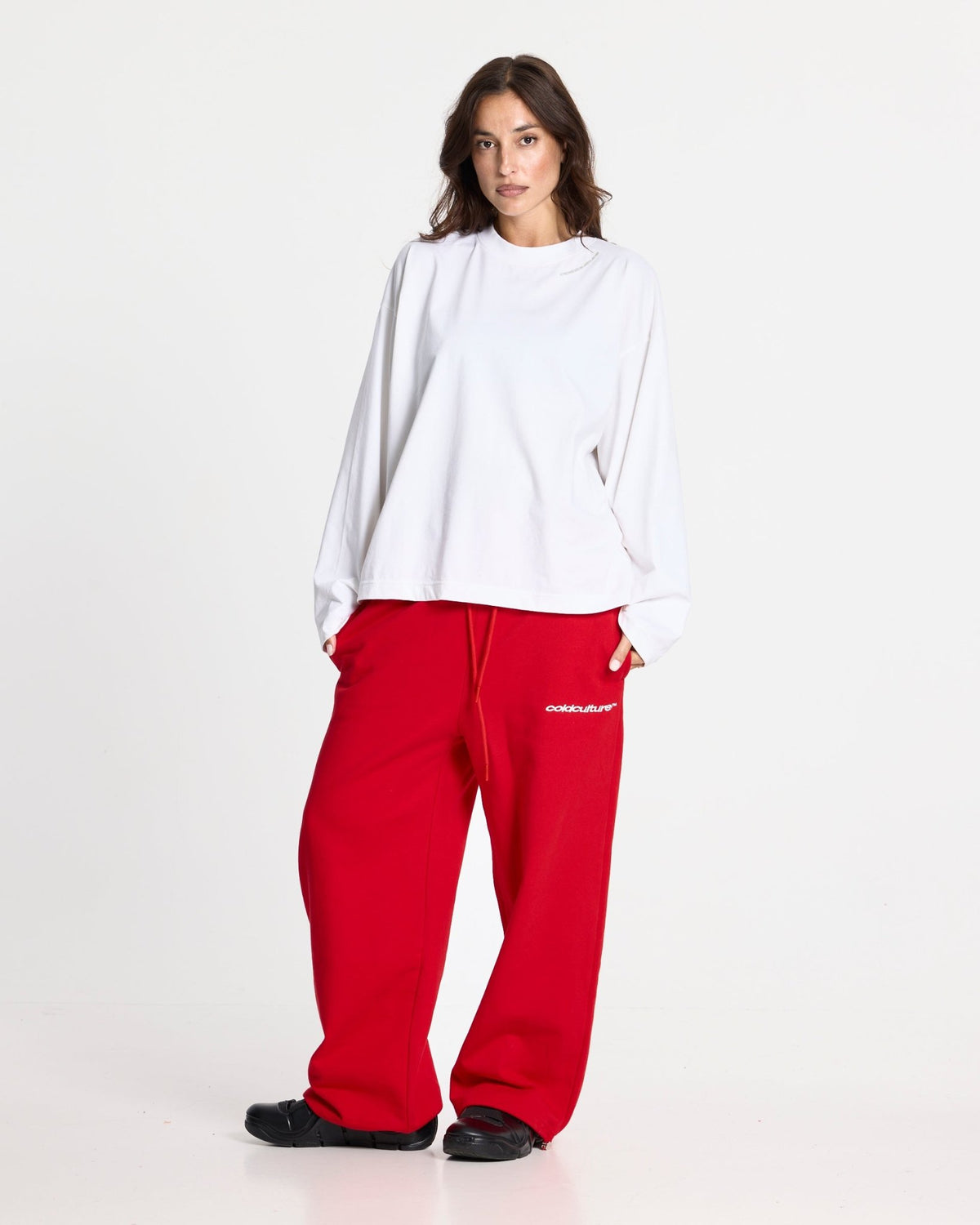 STARS SWEATPANTS RED - Cold Culture