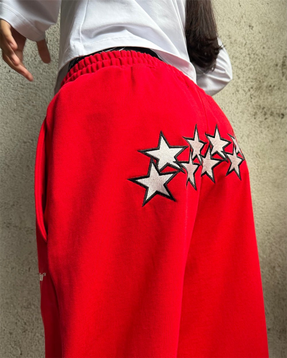 STARS SWEATPANTS RED - Cold Culture