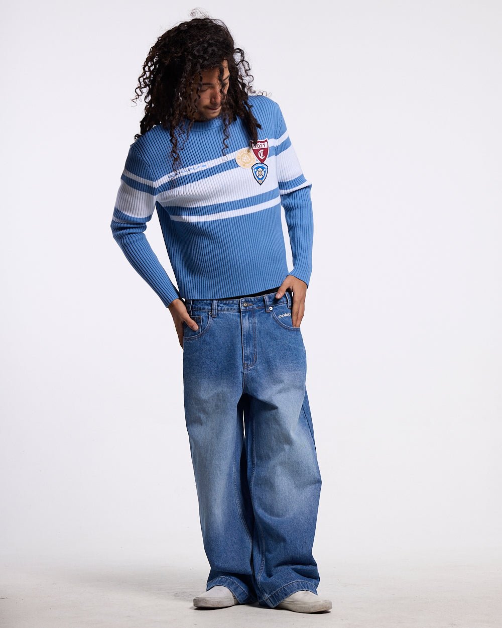 STARS V2 PANTS BLUE DENIM WASH - Cold Culture #man