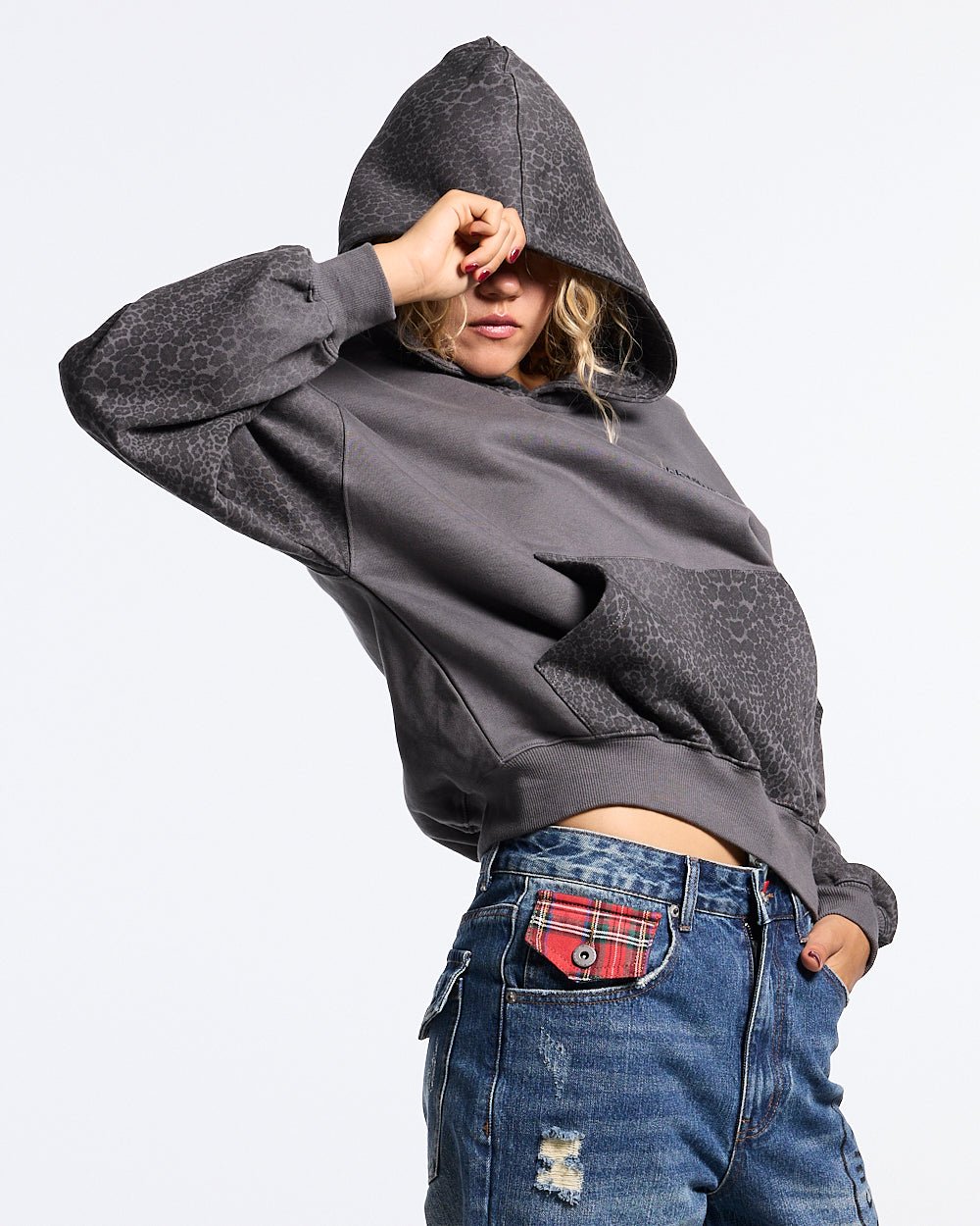 STRIPE HOODIE GREY - Cold Culture #woman