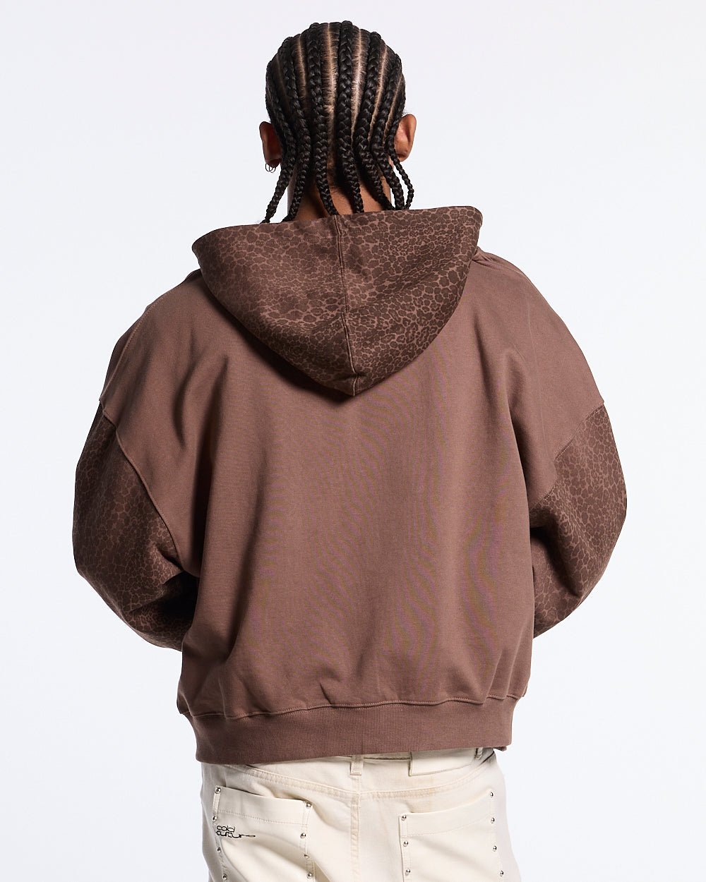STRIPE ZIP HOODIE BROWN - Cold Culture #man