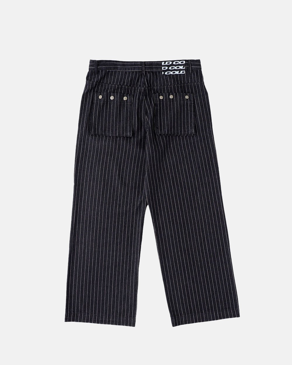 STRIPES CASINO V1 PANTS BLACK DENIM - COLD CULTURE #packshot