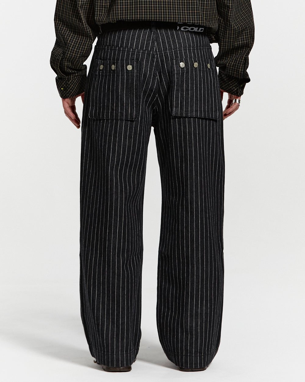 STRIPES CASINO V1 PANTS BLACK DENIM - COLD CULTURE