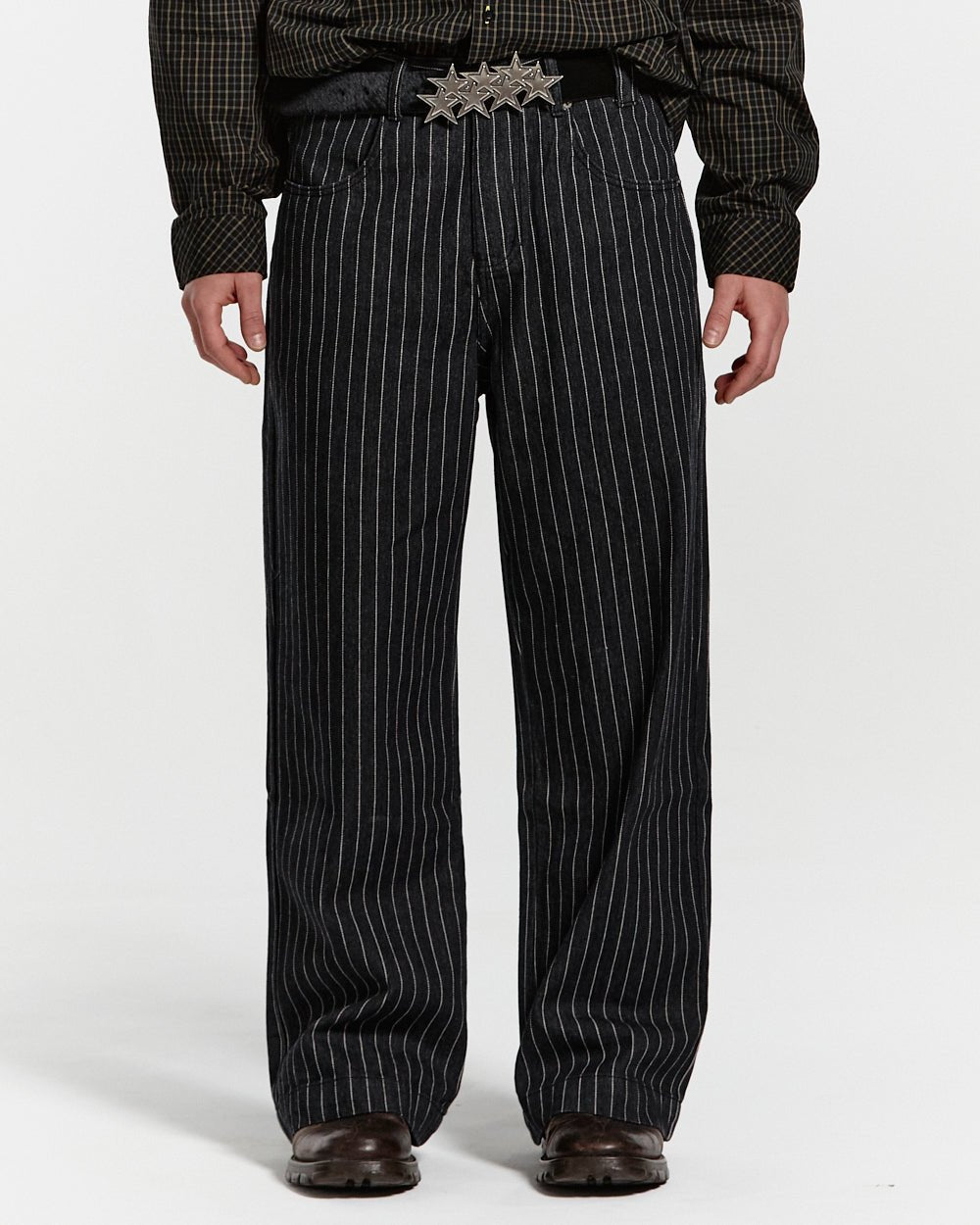 STRIPES CASINO V1 PANTS BLACK DENIM - COLD CULTURE