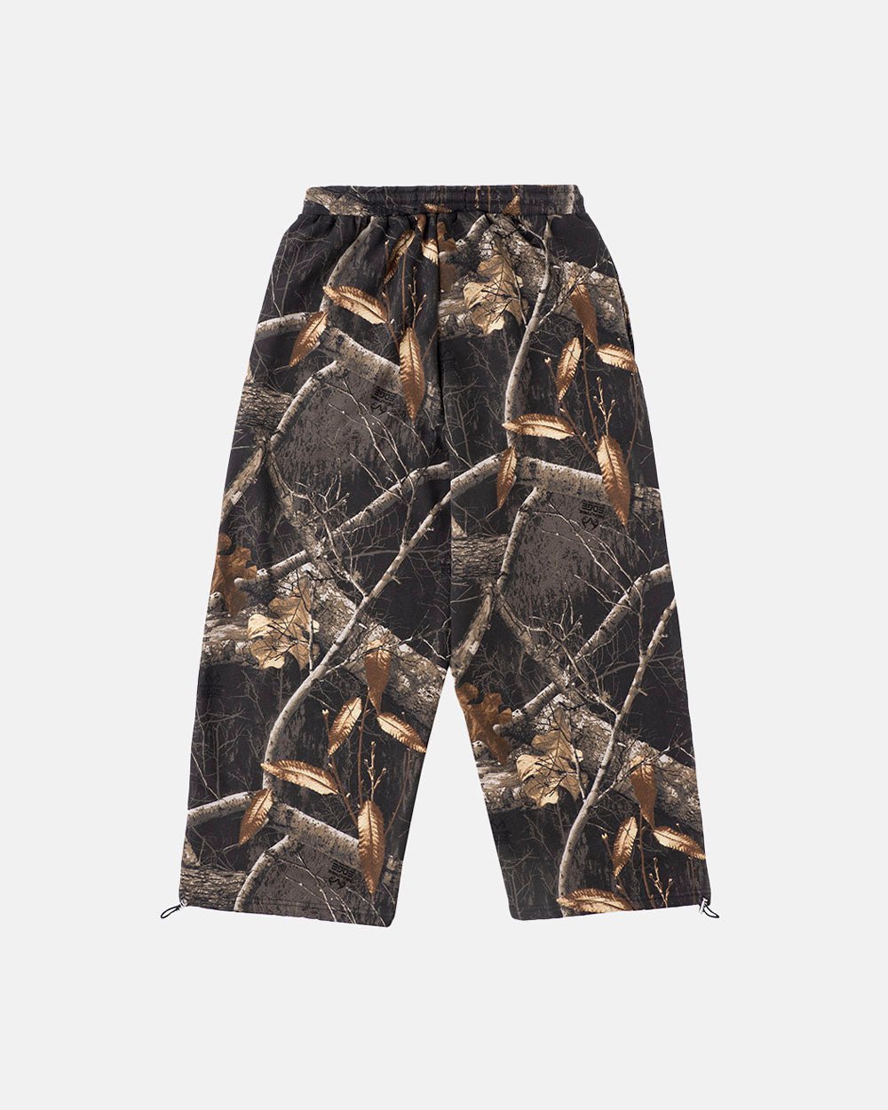 SWEATPANTS REALTREE BLACK - black camo sweatpants, back view - Cold Culture #packshot