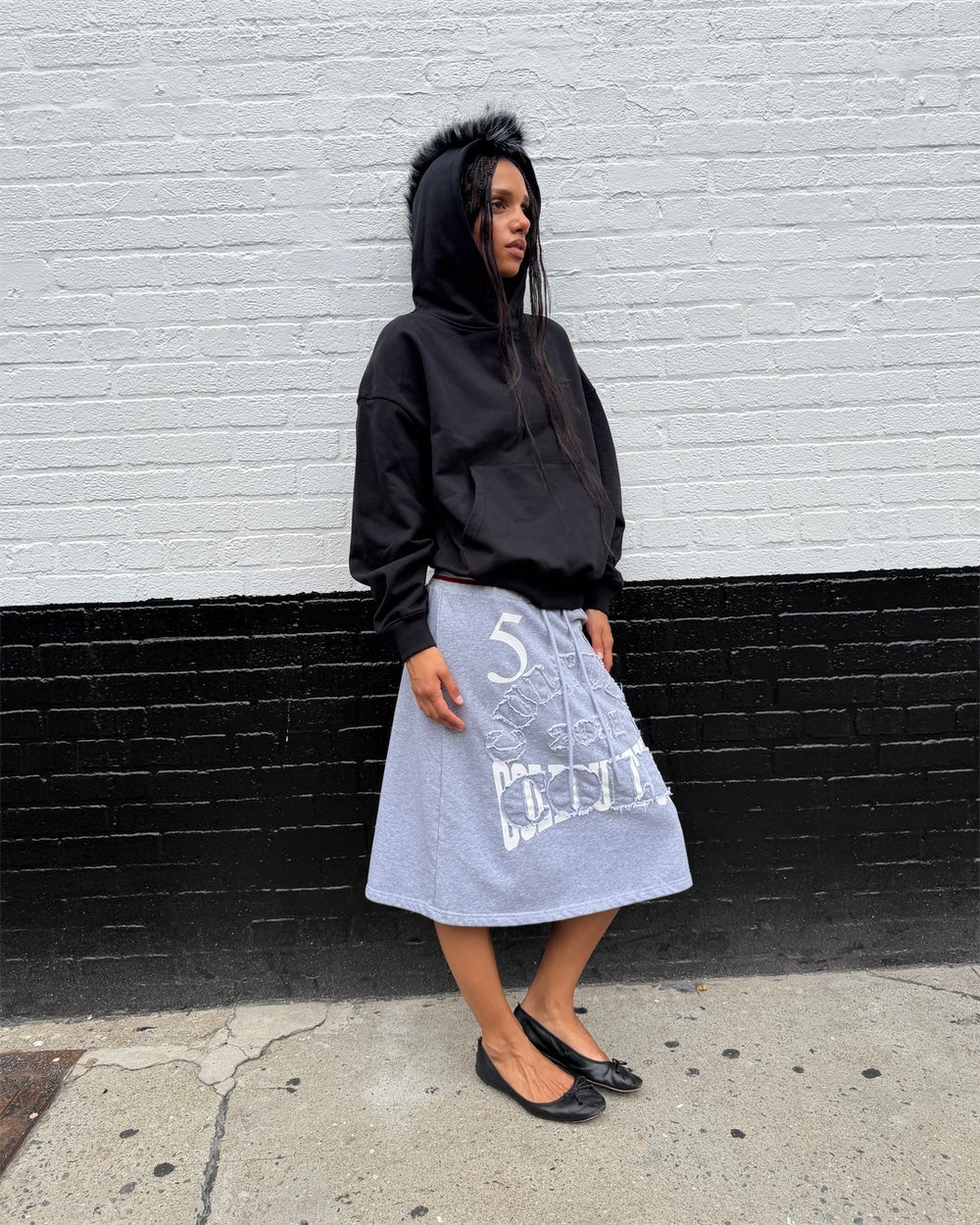 SWING SKIRT HEATHER GREY - Cold Culture