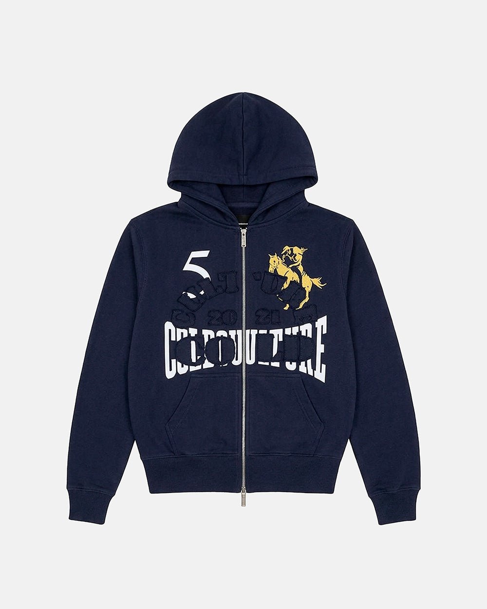 SWING ZIP HOODIE NAVY - Cold Culture