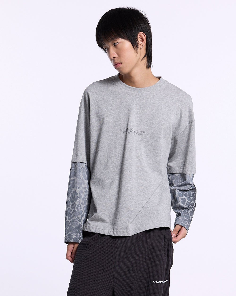 TABBY DOUBLE LONGSLEEVE TEE HEATHER GREY - Cold Culture #man