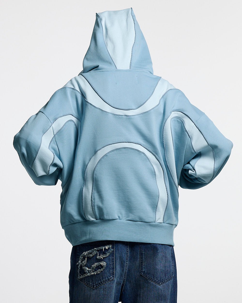 TAKE OFF FLEECE ZIP HOODIE LIGHT BLUE - Cold Culture #woman