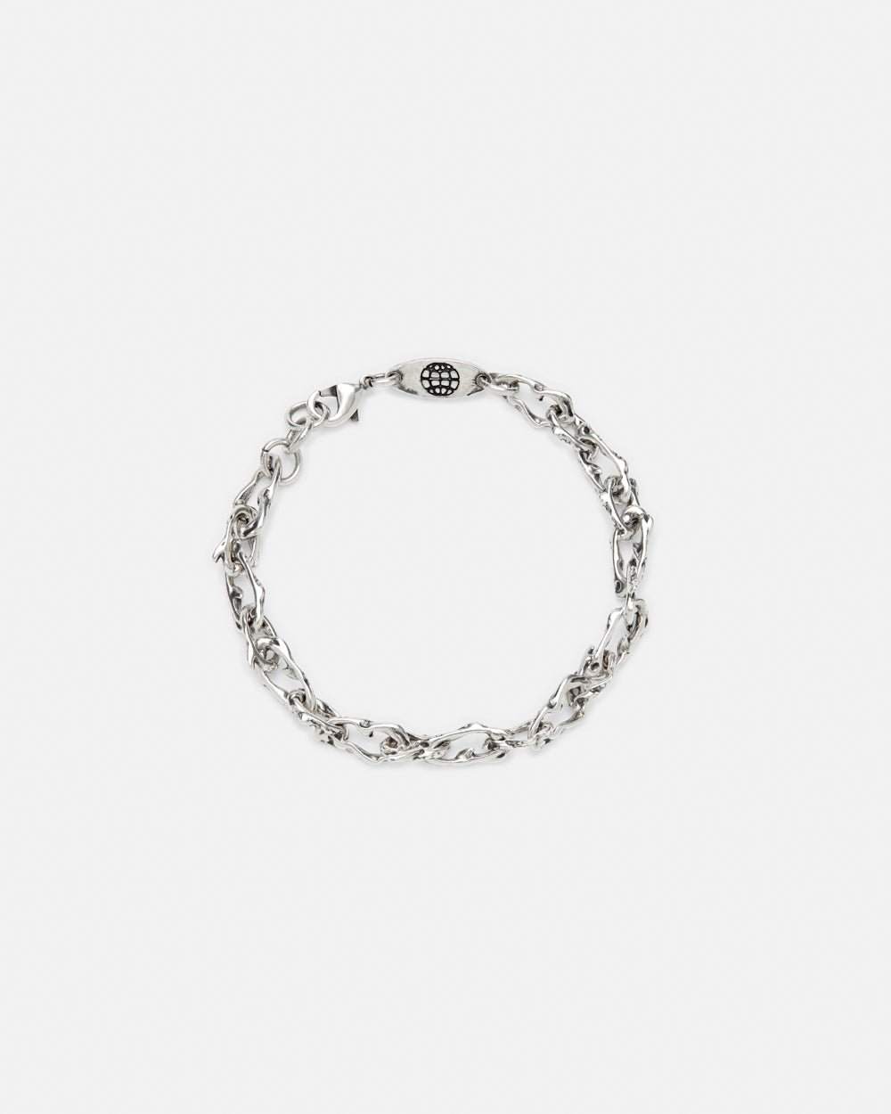 THORNS BRACELET - silver chain bracelet, flat lay - Cold Culture #packshot