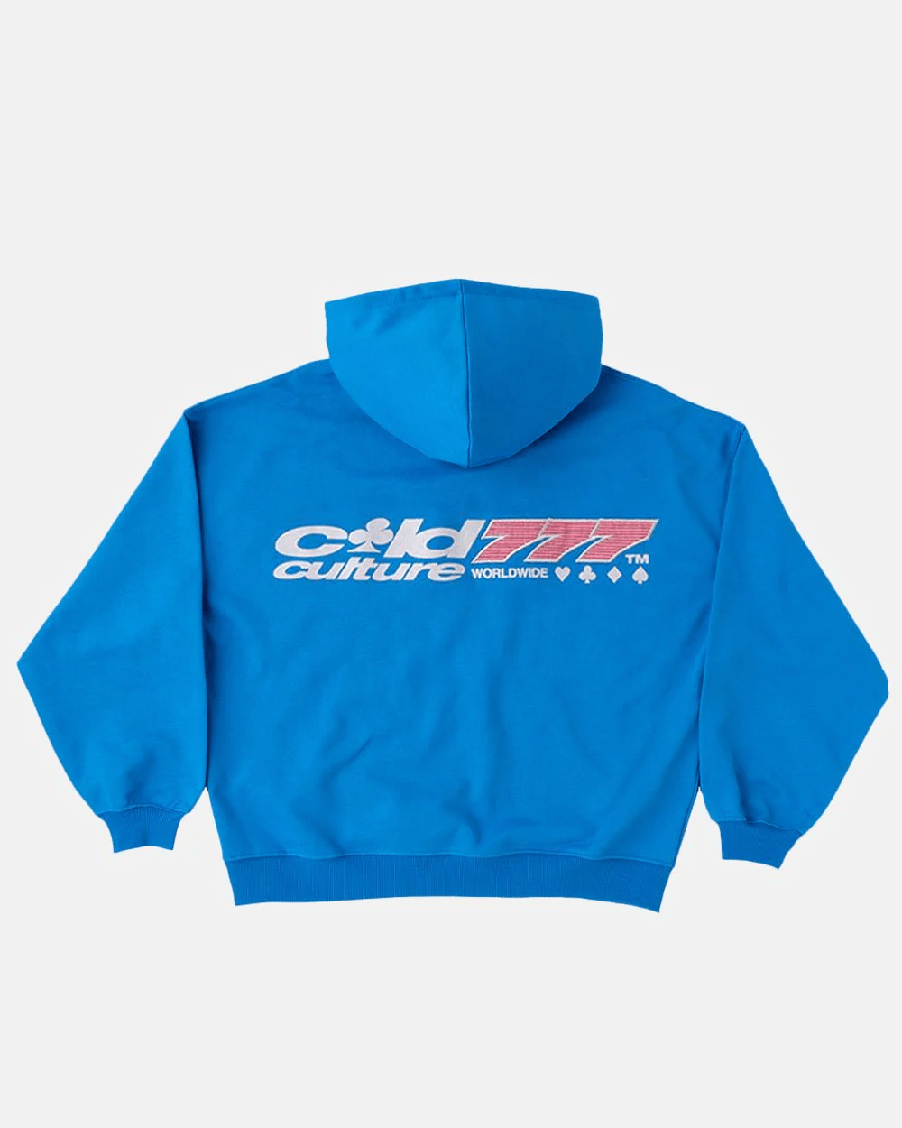 THREE SEVENS HOODIE CAPRI BLUE - COLD CULTURE #packshot