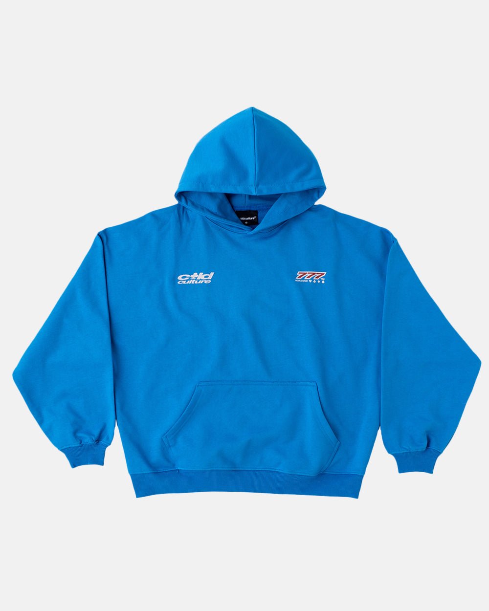 THREE SEVENS HOODIE CAPRI BLUE - COLD CULTURE #packshot