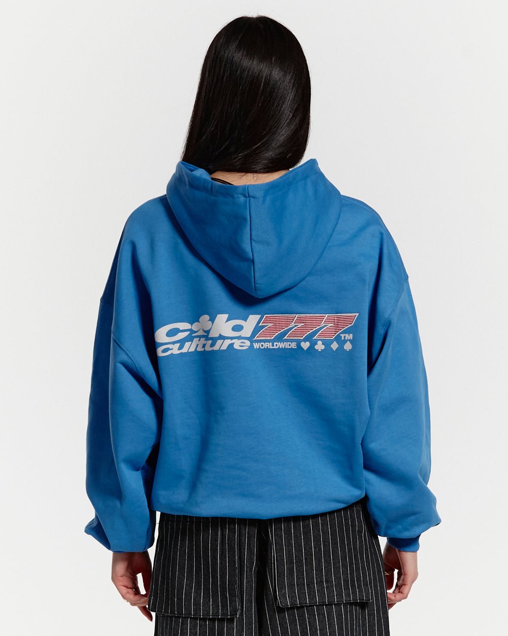 THREE SEVENS HOODIE CAPRI BLUE - COLD CULTURE #woman