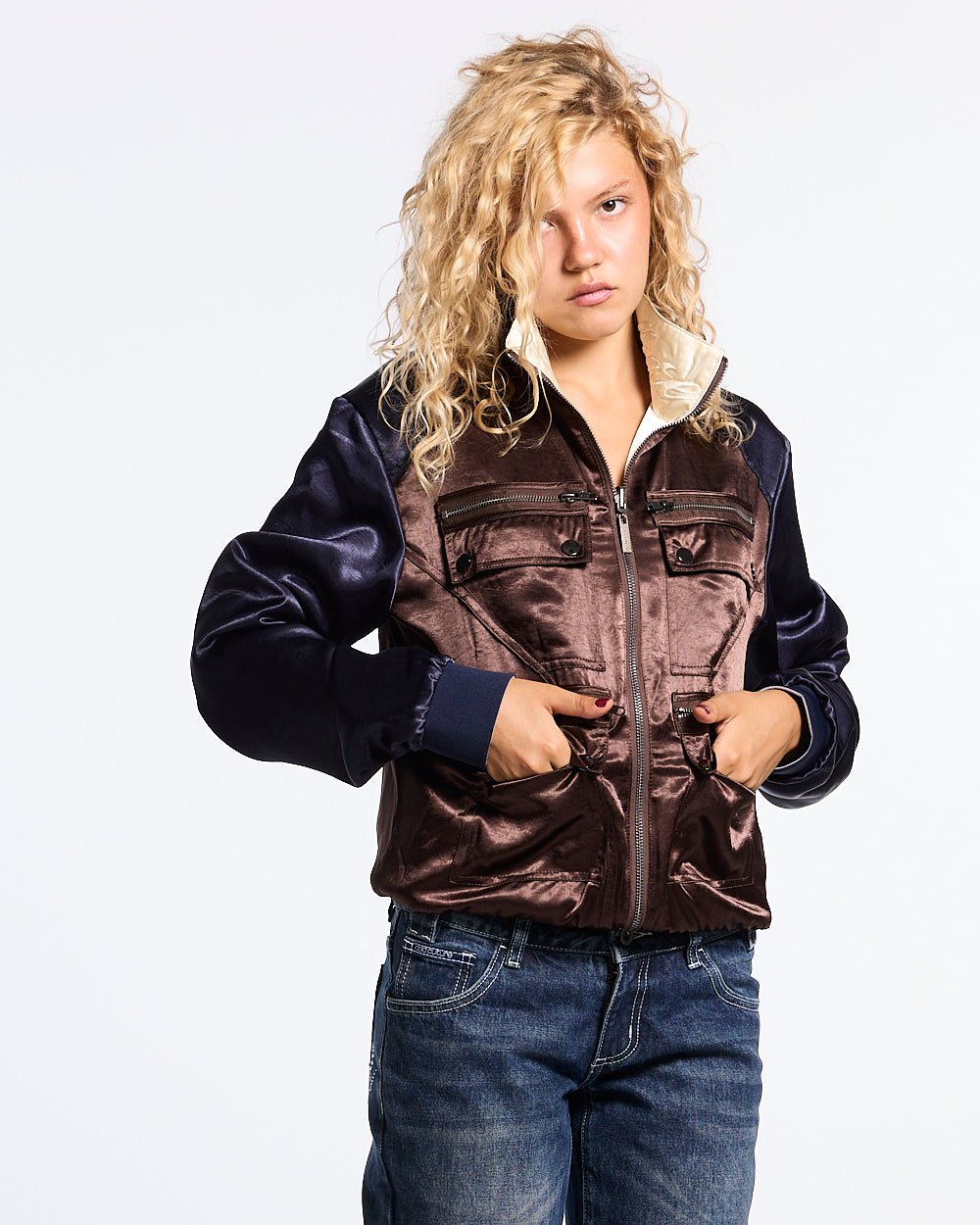 TOGGLE BOMBER WOMAN BROWN - Cold Culture #woman