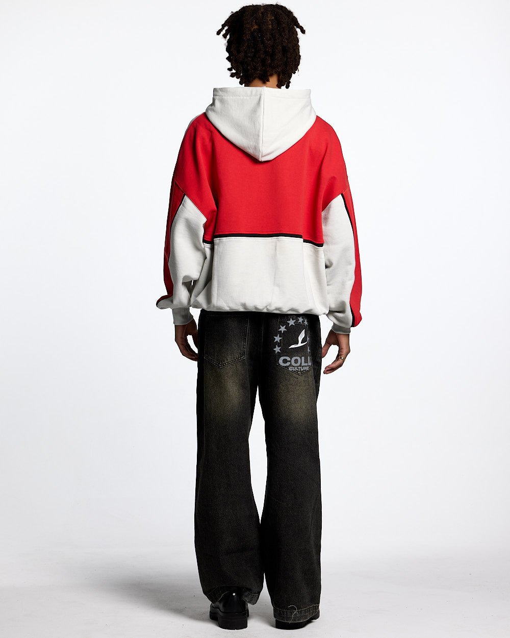 TRAINING HOODIE LIGHT GREY/RED - COLD CULTURE #man