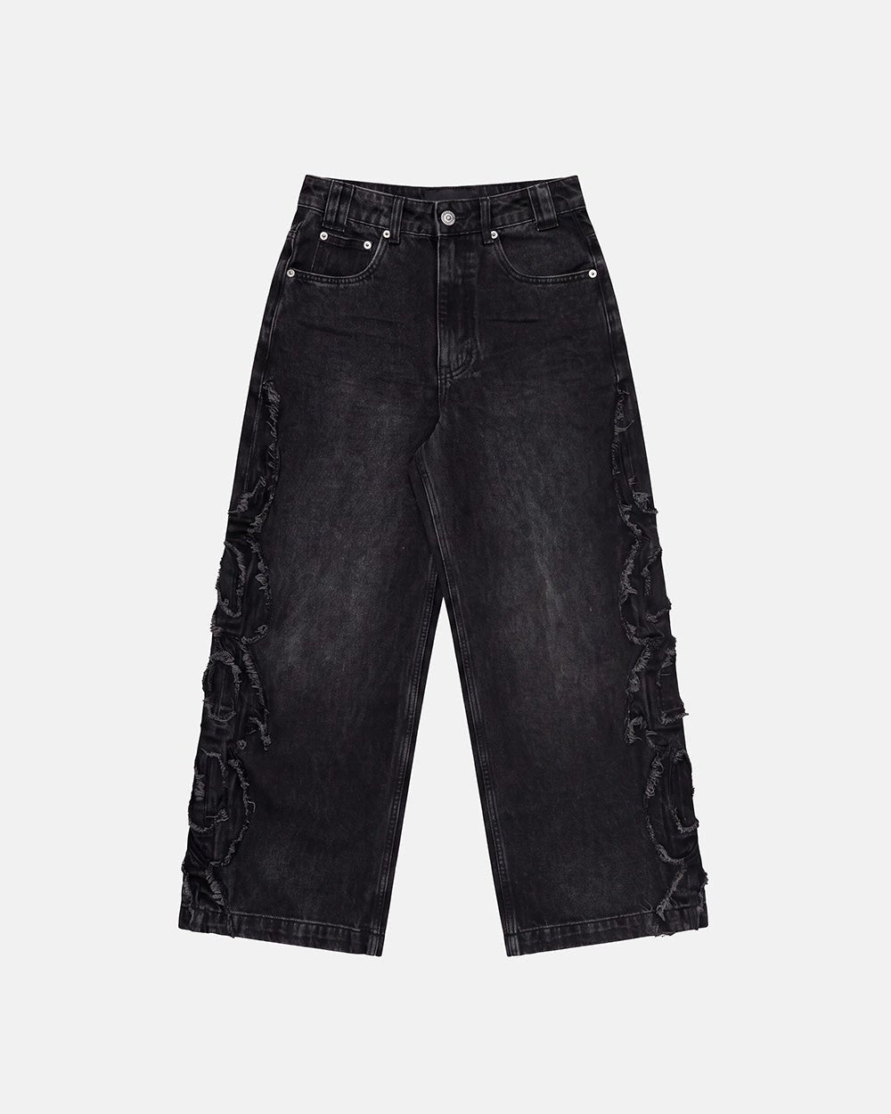 TRIBAL DISTRESSED PANTS BLACK - Cold Culture #packshot