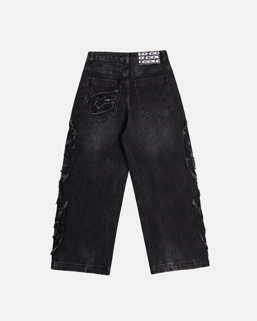 TRIBAL DISTRESSED PANTS BLACK - Cold Culture #packshot