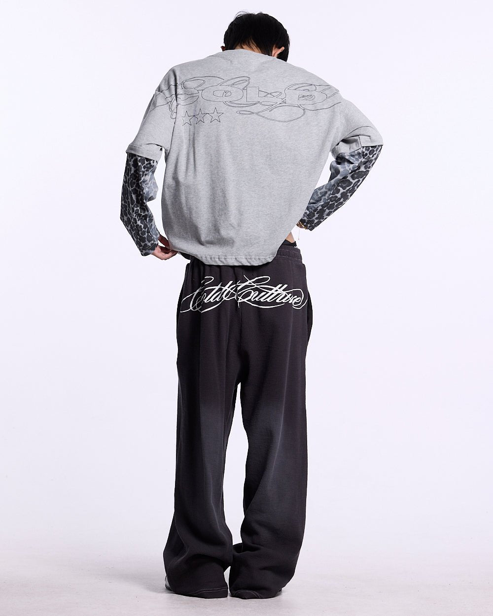 TROPICAL WAFFLE PANTS DARK GREY - Cold Culture #man
