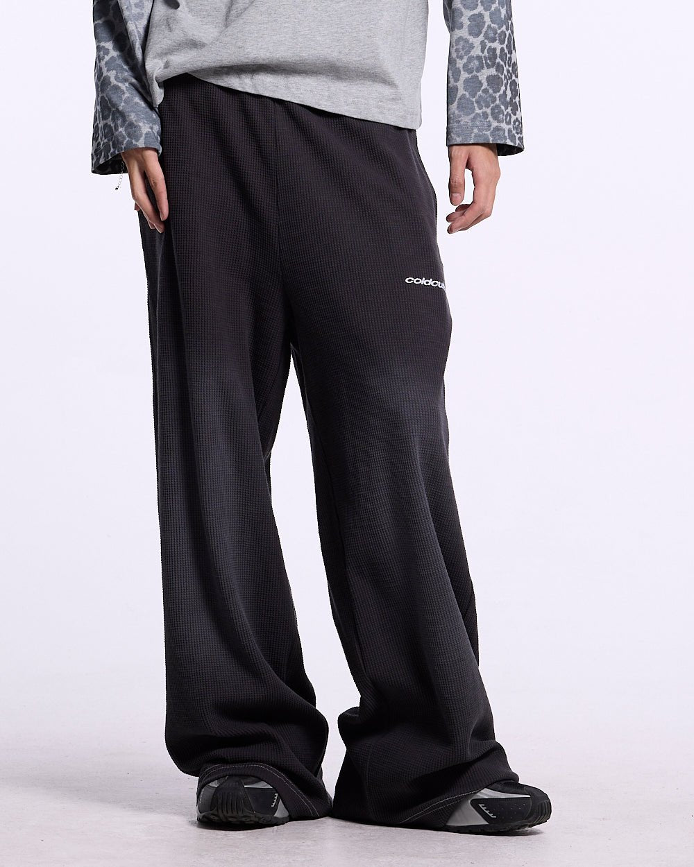 TROPICAL WAFFLE PANTS DARK GREY - Cold Culture