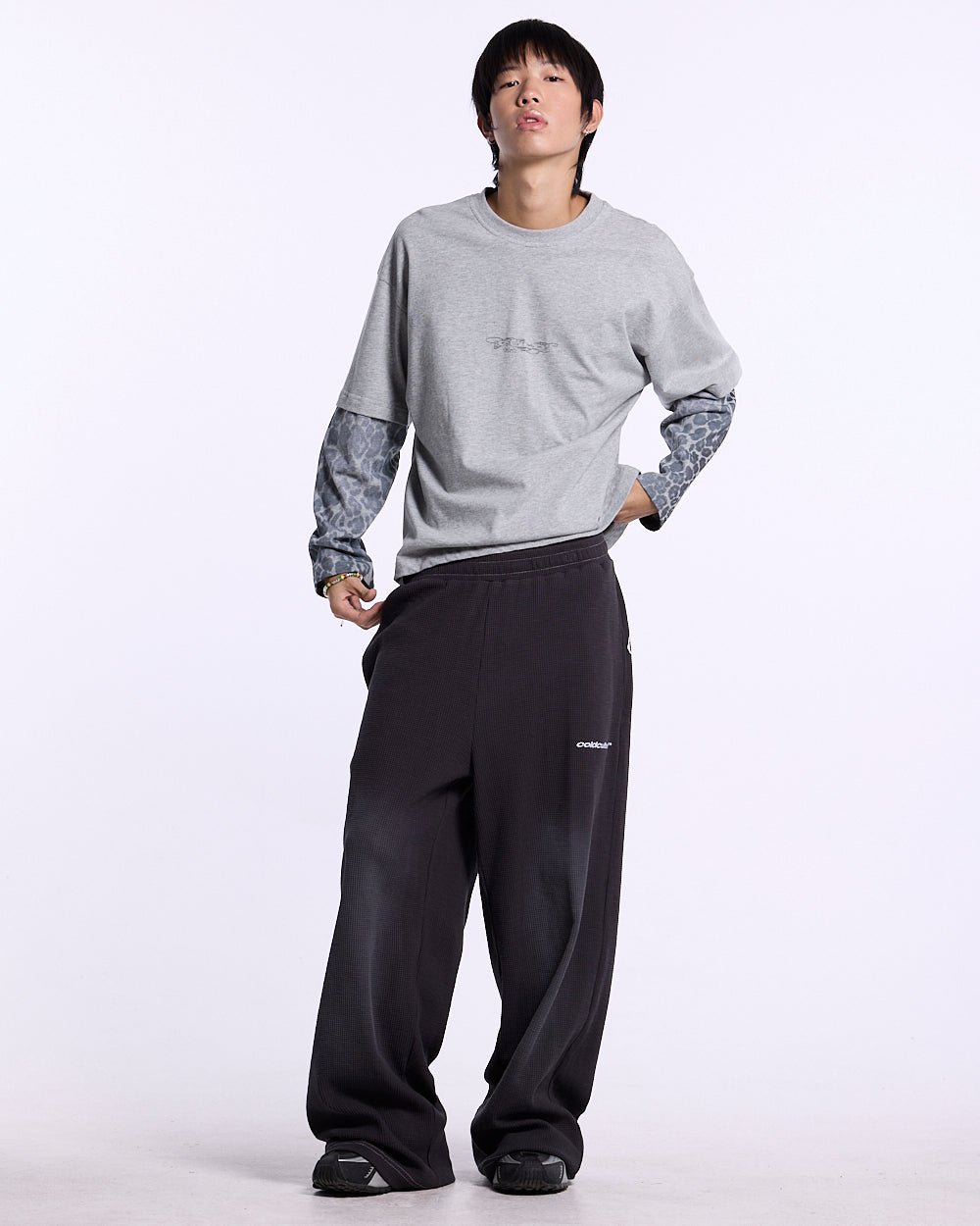 TROPICAL WAFFLE PANTS DARK GREY - Cold Culture #man