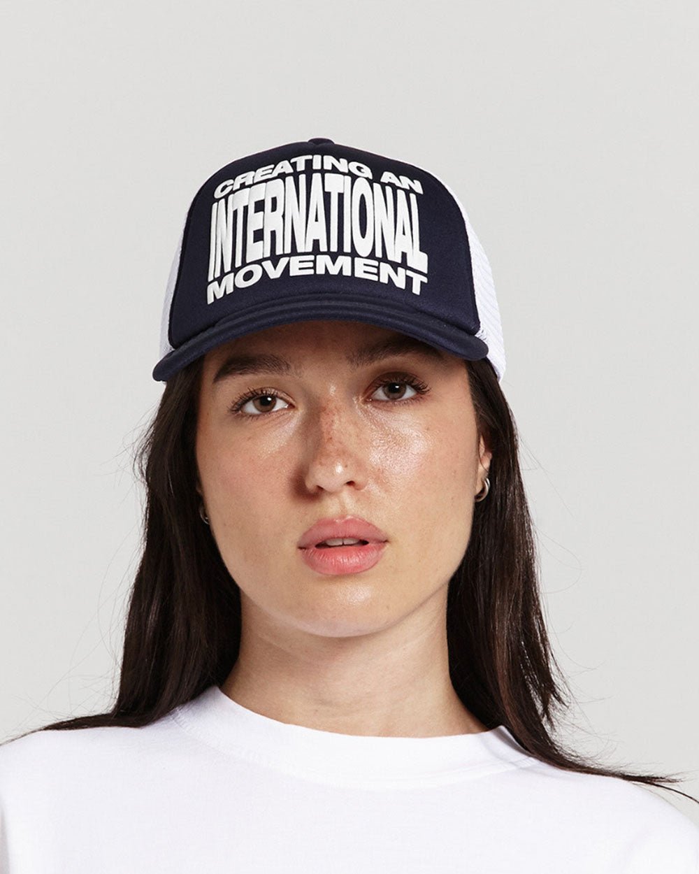 TYPE MODIFICATION TRUCKER CAP BLACKISH BLUE - Cold Culture #woman