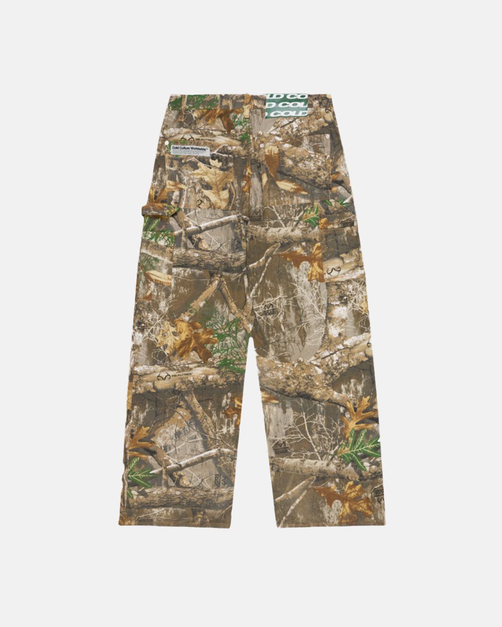 V1 CARPENTER PANTS REALTREE - realtree camo carpenter pants, back view - Cold Culture #packshot