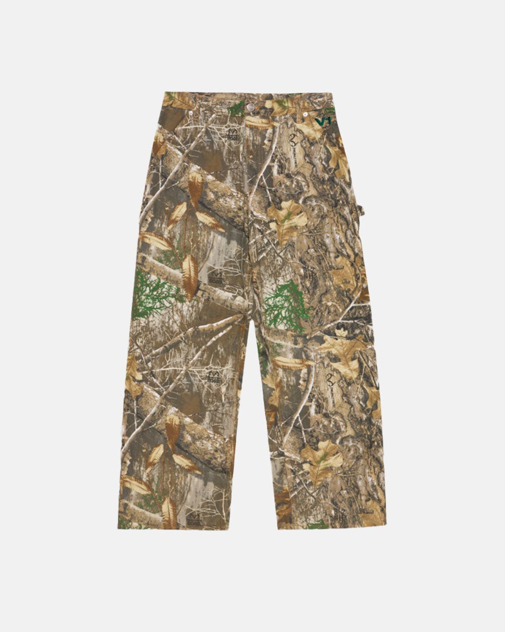 V1 CARPENTER PANTS REALTREE - realtree camo carpenter pants, front view - Cold Culture #packshot