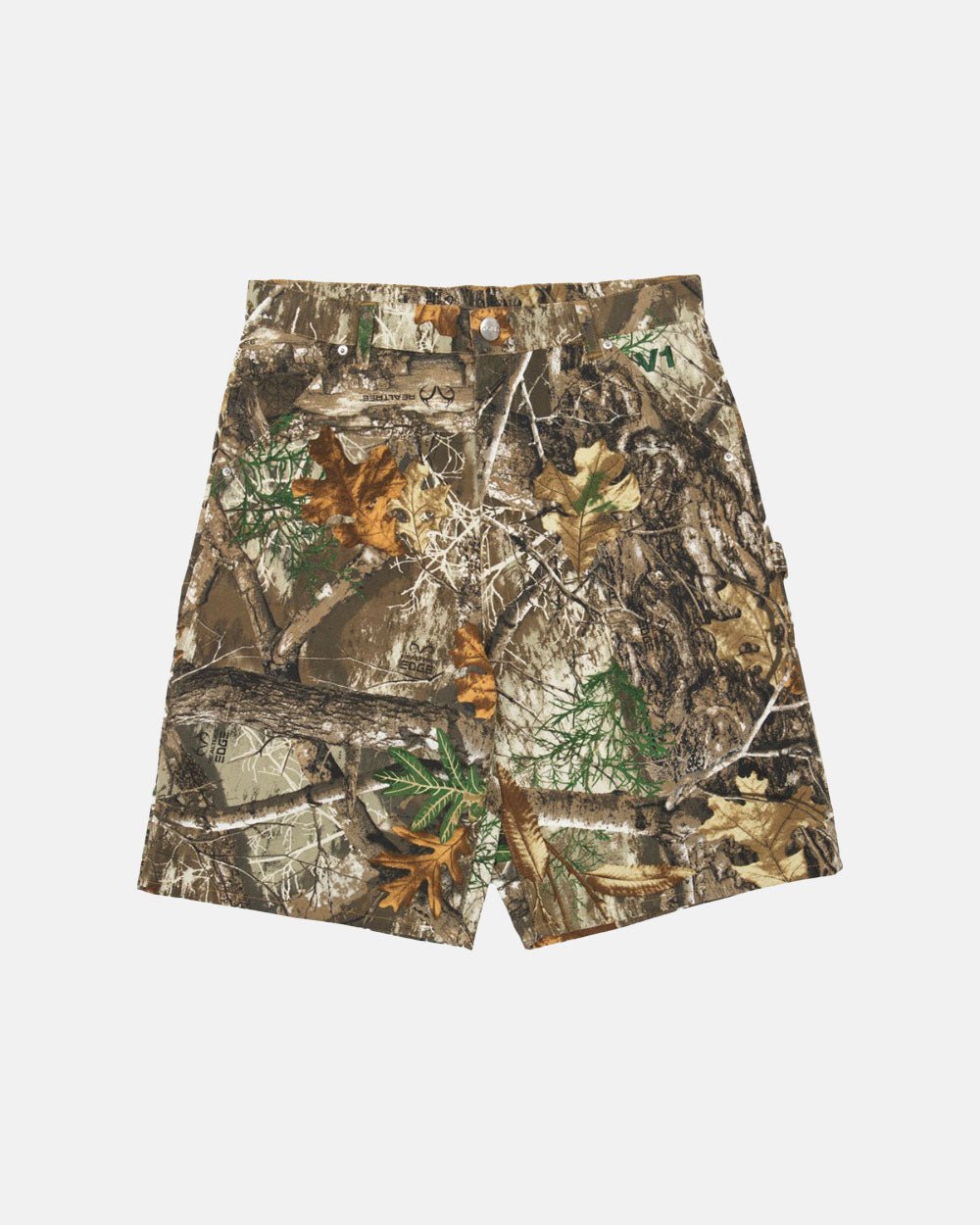 V1 CARPENTER SHORTS REALTREE - realtree camo carpenter shorts, front view - Cold Culture #packshot