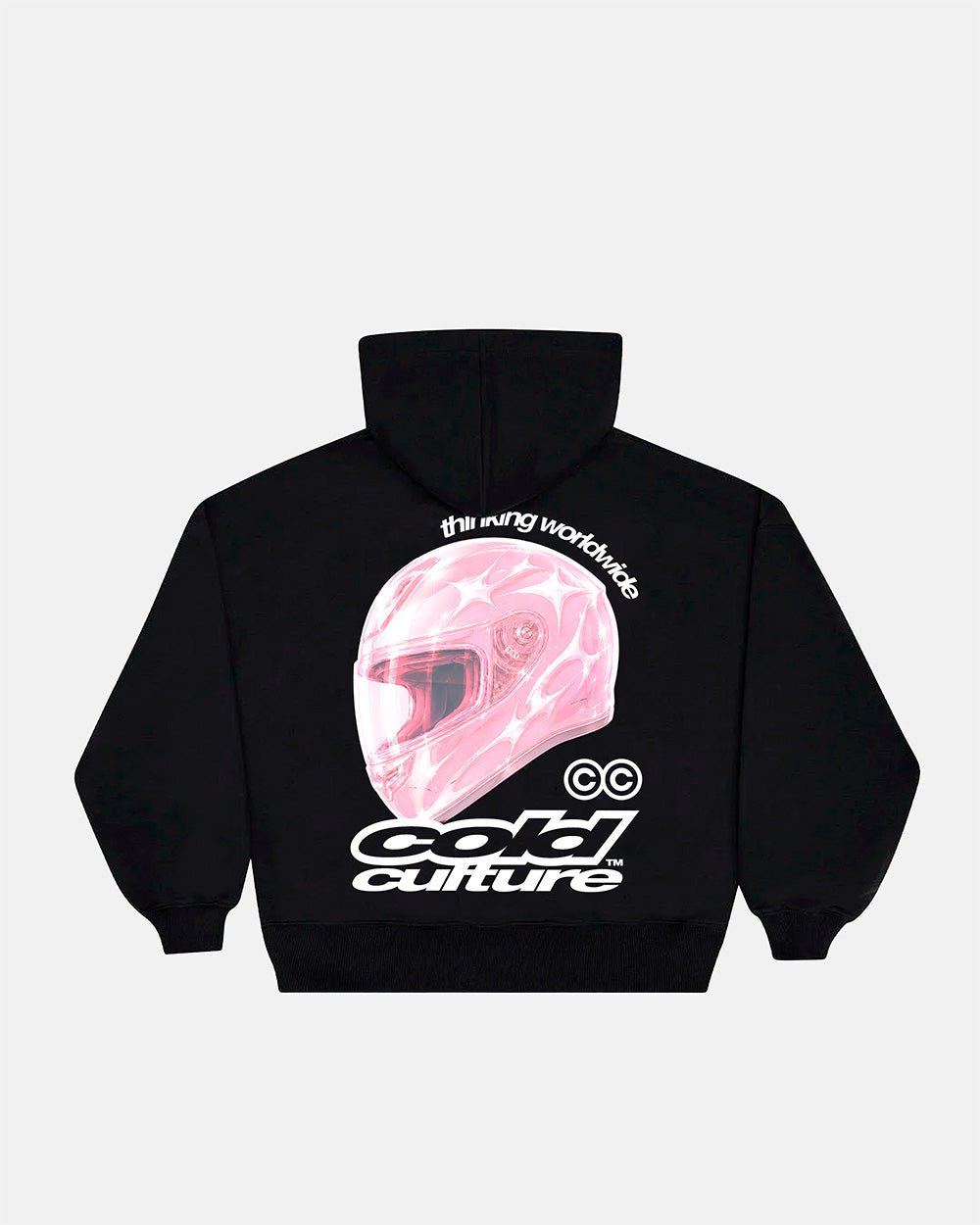 VALENTINO HOODIE BLACK - Cold Culture #packshot