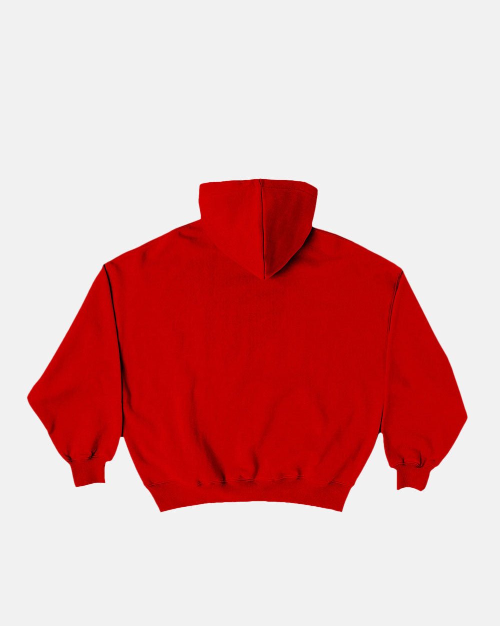 VARSITY HOODIE ASTORATH RED - red varsity hoodie, back view - Cold Culture #packshot
